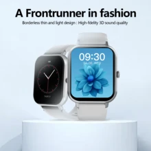 Multi-Functional Sports Smart Watch (With Silicone Strap), Featuring Smart Call, Heart Rate Monitor, Blood Pressure Monitor, Blood Oxygen Monitor, And Music Info Features - Silver - View 1