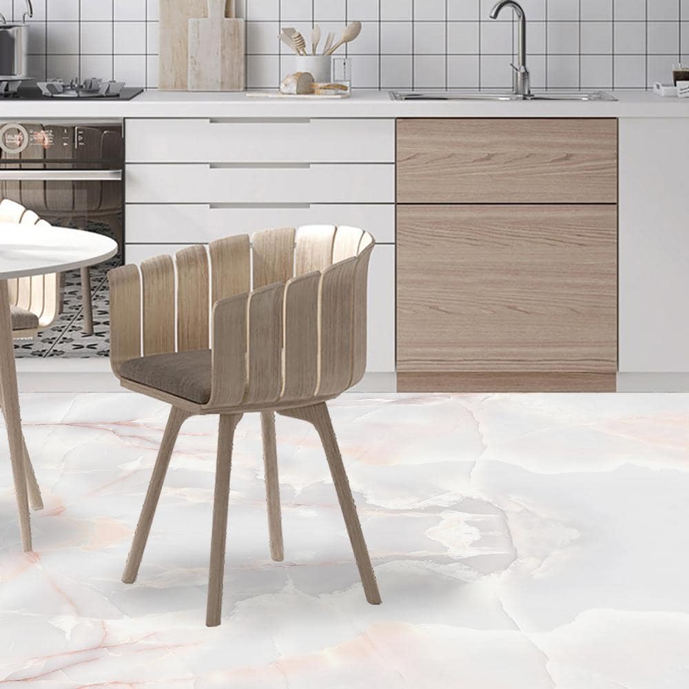 10pcs/set PVC Peel Stick Floor Tile, Modern Marble Pattern Removable Floor Sticker For Home - Multicolor - View 1