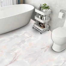 10pcs/set PVC Peel Stick Floor Tile, Modern Marble Pattern Removable Floor Sticker For Home - Multicolor - View 2