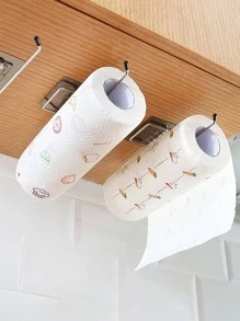 1pc Stainless Steel Paper Towel Holder - Silver - View 1
