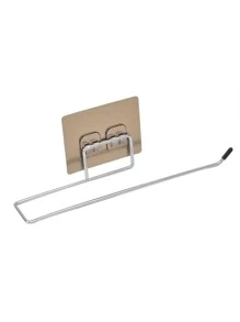 1pc Stainless Steel Paper Towel Holder - Silver - View 2