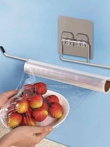 1pc Stainless Steel Paper Towel Holder - Silver - View 5