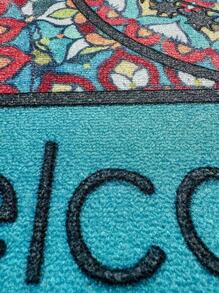 1pc Mandala Pattern Door Mat, Boho Polyester Indoor Outdoor Rug For Home - Multicolor - View 3