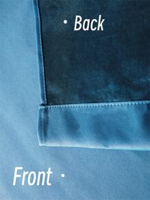 BONZER 素色1片極簡滌綸臥室和客廳單面板遮光窗簾 - 紅色 - 查看 3