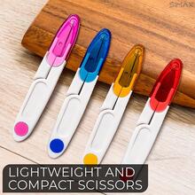 4pcs/set Yarn Scissors, Modern Two Tone Sewing Scissors For DIY Clothes Making - Multicolor - View 9