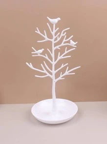 1入組塑料首飾塔，北歐樹設計家居首飾展示架 - 白色 - 查看 3