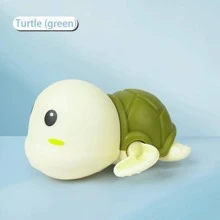 1只中性可愛海龜造型發條搖搖樂玩具嬰兒浴室玩具親子互動益智玩具