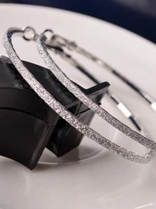 Bông tai kết cấu - Bạc - Xem 3