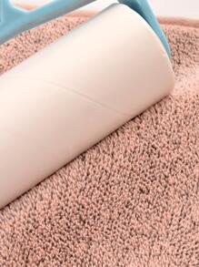 1pc Solid Color Face Towel, Minimalist Microfiber Facial Cleaning Cloth For Bathroom - Pink - View 3