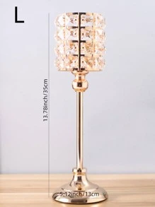 1 件镂空烛台设计装饰工艺品，现代铁艺装饰物，适合家庭最佳礼物 - 金色 - 查看 4