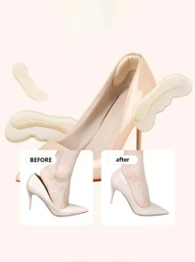 10入組/套腳保護簡約風腳跟保護墊適用於高跟鞋 - 杏色 - 查看 5