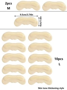 10入組/套腳保護簡約風腳跟保護墊適用於高跟鞋 - 杏色 - 查看 2