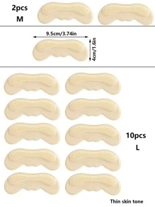 10入組/套腳保護簡約風腳跟保護墊適用於高跟鞋 - 杏色 - 查看 4