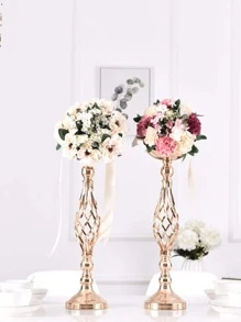 1入組鏤空復古設計裝飾用品現代鐵裝飾物件 - 金色 - 查看 1