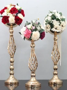 1入組鏤空復古設計裝飾用品現代鐵裝飾物件 - 金色 - 查看 2