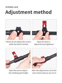 Naturehike Outdoor Carbon Fiber Trekking Pole With External Lock And Dual Tips Mountaineering Equipment Ultra-Light Portable Hiking Stick - Multicolor - View 9