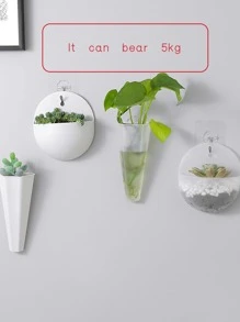 1pc/2pcs/4pcs Wall Hanging Vase, Hydroponic Wall Mounted Planter, Slouchy Person Plastic Wall Hanging Planter For Succulents - White - View 5