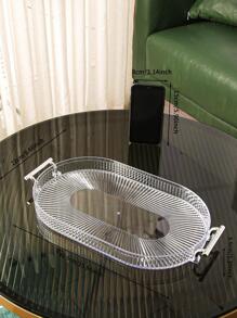 1 件带手柄的透明托盘，现代 PS 食品托盘，适用于厨房圣诞礼物