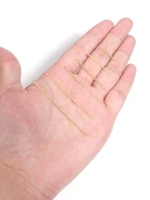 100pcs/set Fashionable Eye Head Pin For Women For DIY Jewelry Making - Yellow Gold - View 3