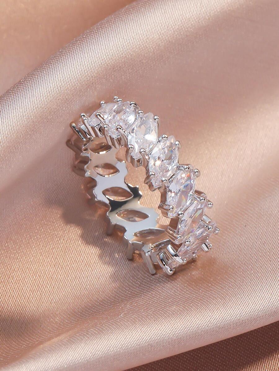 rakol Nhẫn Trang Trí Đá Cubic Zirconia - Bạc - Xem 1