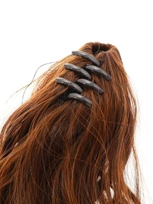 1pc Women Wig Decor Fashion Hair Claw For Hair Decoration - Brown - View 2