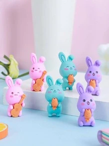 1box Fruit Scented Transparent Cartoon Design Erasers, Ideal For Students, Kids Gift Or Prizes - Multicolor - View 7