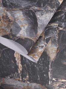 1 pieza Adhesivos para el suelo con patrón de mármol - Negro - Ver 2