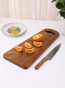 1 pieza Tabla de cortar de madera - Marrón - Ver 1