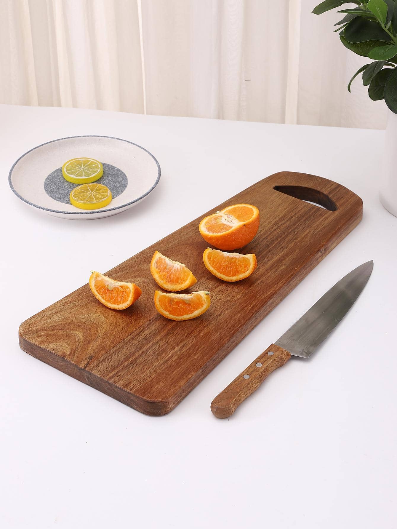 1 pieza Tabla de cortar de madera - Marrón - Ver 1