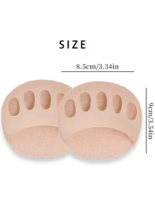 1/3/5 对女士五趾前脚垫高跟鞋半鞋垫老茧鸡眼足部疼痛护理吸收冲击袜子趾垫插入物适合户外、运动、旅行、家庭、办公室、学校 - 米色 - 查看 4