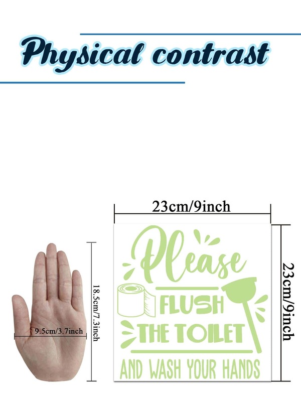 1pc Slogan Graphic Glow In The Dark Toilet Lid Decal, Modern PVC WC