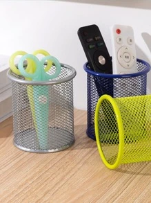 1 hộp đựng bút rỗng màu trơn, hộp đựng văn phòng phẩm đa năng đơn giản cho văn phòng, trường học, học sinh, phụ kiện bàn làm việc, đồ dùng văn phòng. - Màu Hồng baby - Xem 4