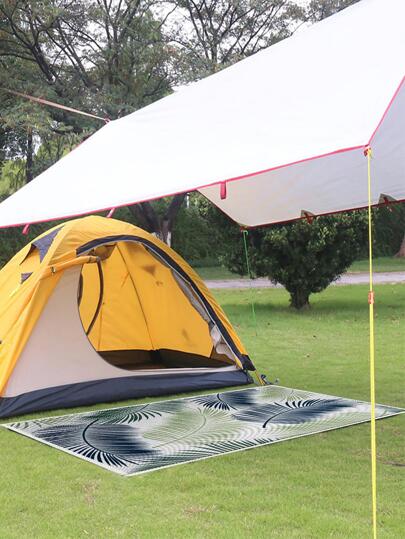 1pc Leaf Pattern Picnic Mat, Modern Polyester Picnic Blanket For Outdoor