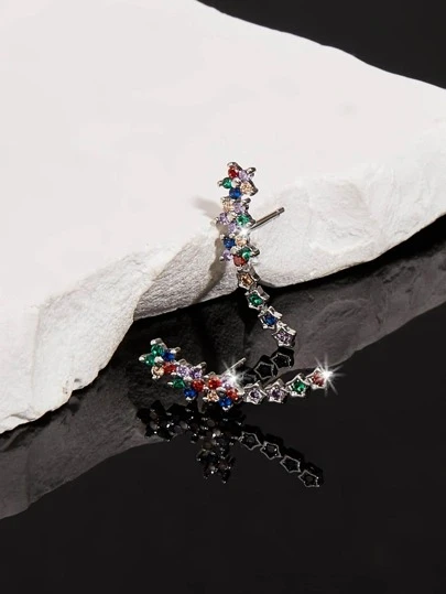 1入組水鑽裝飾耳環