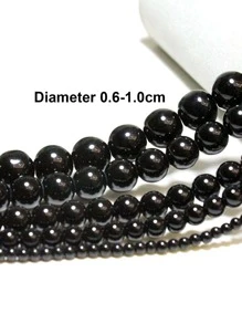1股簡約風6mm8mm10mm黑色玻璃釘珠DIY首飾配件 - 黑色 - 查看 1