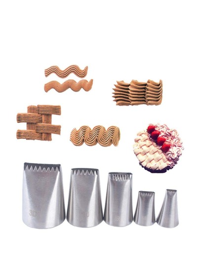 5pcs Stainless Steel Piping Nozzle