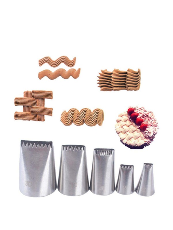 5pcs Stainless Steel Piping Nozzle