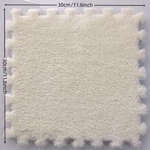 12pcs Solid Color Rug, Modern EVA Anti-slip Floor Carpet For Bedroom
