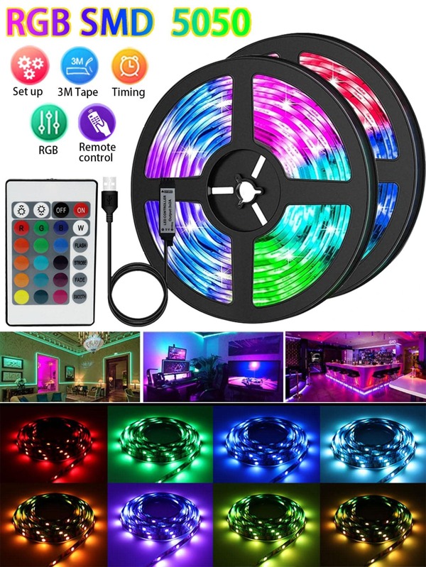 1pc LED Strip Light 5M/150LEDs Creative Colorful RGB Strip Lamp With