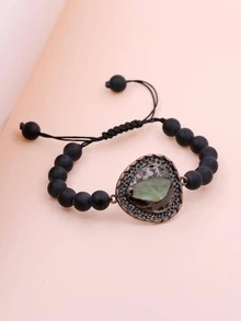 1 Phong Cách Bohemian Pha Lê Nhân Tạo Trang Trí Đá Chuỗi Hạt Vòng Tay Cho Nam Trang Trí Hàng Ngày - Đồng - Xem 4