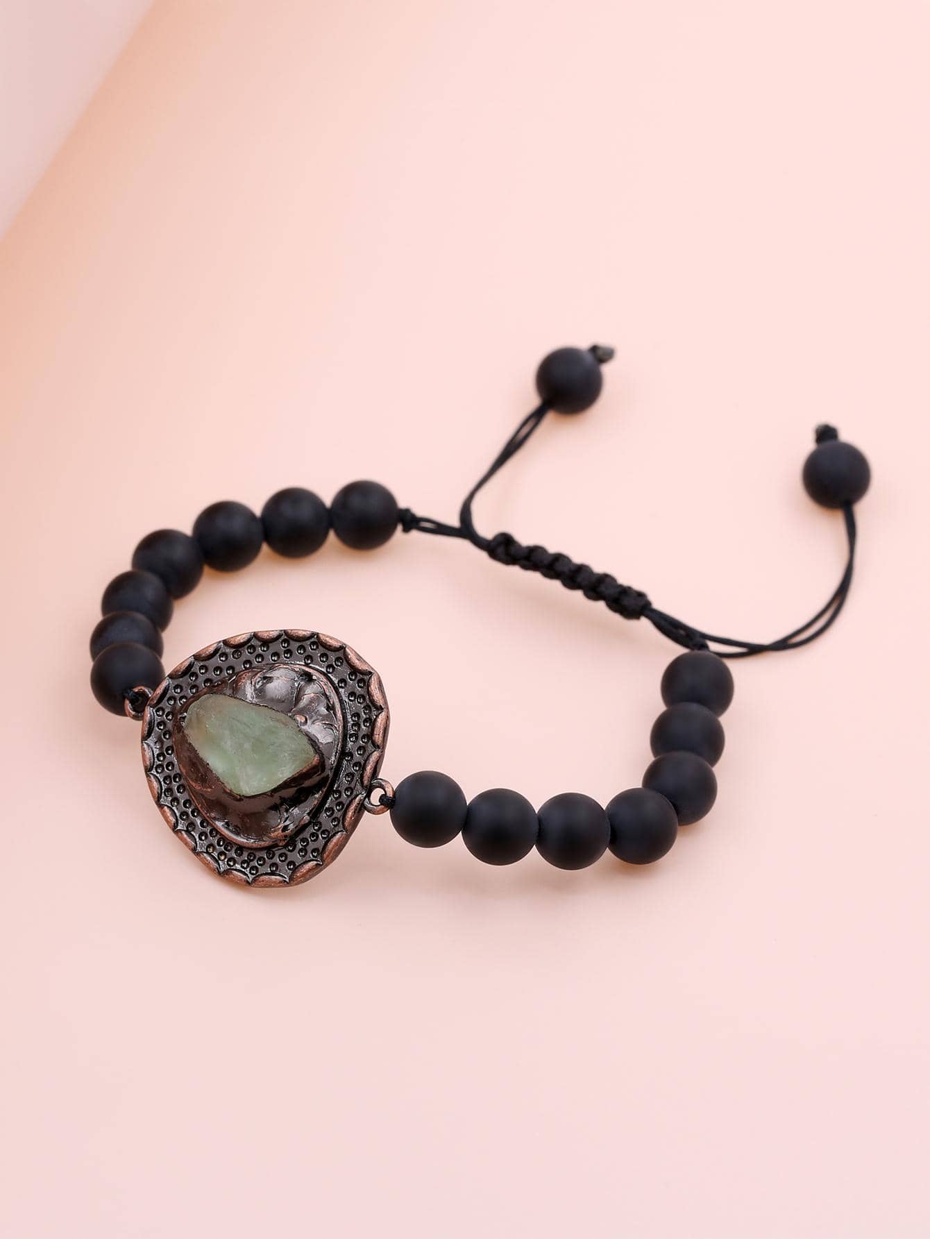 1 Phong Cách Bohemian Pha Lê Nhân Tạo Trang Trí Đá Chuỗi Hạt Vòng Tay Cho Nam Trang Trí Hàng Ngày - Đồng - Xem 1