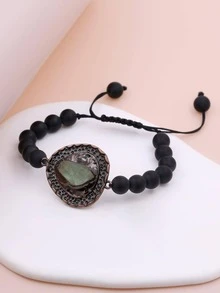 1 Phong Cách Bohemian Pha Lê Nhân Tạo Trang Trí Đá Chuỗi Hạt Vòng Tay Cho Nam Trang Trí Hàng Ngày - Đồng - Xem 2