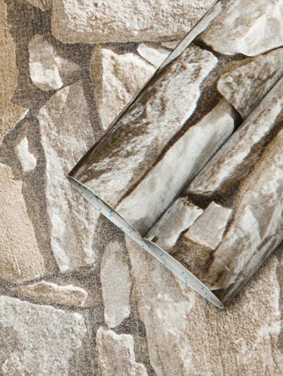 1roll Stone Pattern Wand Paper, Renovation Stickers Peel Panels, Wallpapers, ation Items Refresh Your Home, Festival Birthday Graduation view 5