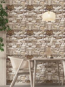 1卷石纹墙纸 装修贴纸 撕拉墙板 墙纸 壁纸 春季装饰用品 刷新你的家 节日装饰贴纸 礼物 生日 毕业