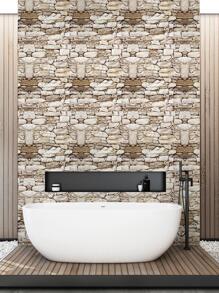 1卷石纹墙纸 装修贴纸 撕拉墙板 墙纸 壁纸 春季装饰用品 刷新你的家 节日装饰贴纸 礼物 生日 毕业