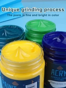 1Pc 50Ml Chai Hoa Mai Sơn Acrylic, Sơn Nghệ Thuật Chống Nước Chuyên Nghiệp Cho Tranh - Màu be - Xem 3