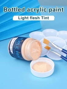 1Pc 50Ml Chai Hoa Mai Sơn Acrylic, Sơn Nghệ Thuật Chống Nước Chuyên Nghiệp Cho Tranh - Màu be - Xem 1