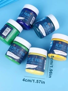 1 pièce Peinture acrylique blanche 50 ml, peinture d'art professionnelle imperméable pour la peinture, la rentrée scolaire, la fête des mères, cadeau pour maman