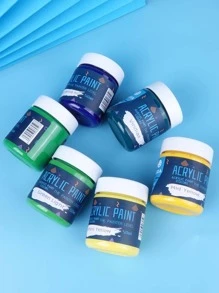 1 pièce Peinture acrylique blanche 50 ml, peinture d'art professionnelle imperméable pour la peinture, la rentrée scolaire, la fête des mères, cadeau pour maman