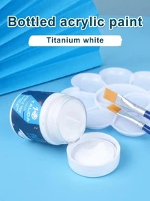 1 pièce Peinture acrylique blanche 50 ml, peinture d'art professionnelle imperméable pour la peinture, la rentrée scolaire, la fête des mères, cadeau pour maman